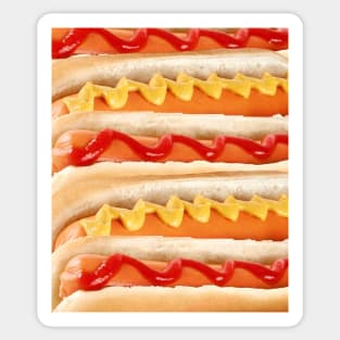 Hot-Dog Ketchup Mustard Hot-Dogs Stack Sticker